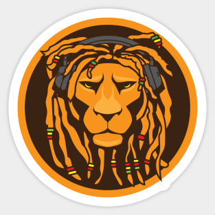 Rasta Lion Face Sticker